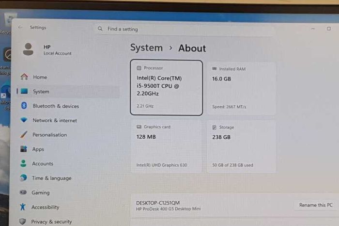 HP ProDesk 400 G5 Mini PC - Core i5 9th Gen | 16GB RAM | NVMe SSD | Windows 11 Pro