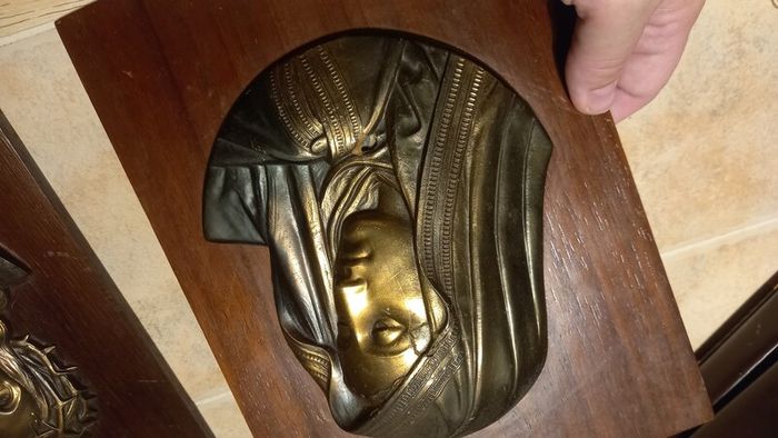vintage mary wall plaque