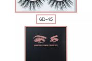 Magnetic Eyelashes with Magnetic Eyeliner and Tweezer - 3 Pair Set - Long Lashes - Size 6D-45