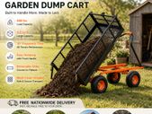 Heavy Duty Garden Dump Cart  880 lb Capacity Yard Wagon with Removable Sides & Easy Tip Function