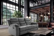 3 Seater Fabric Recliner Sofa Grey
