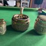 Brass retro smoking set by Erhard & Sohne Germany Image 3