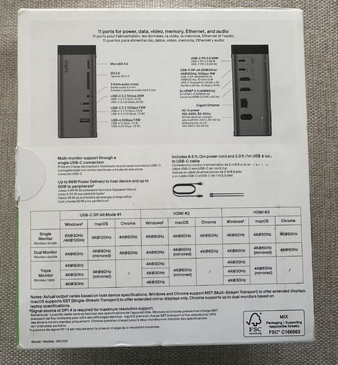 Belkin Usb-c 11-in-1 Pro Gan Dock