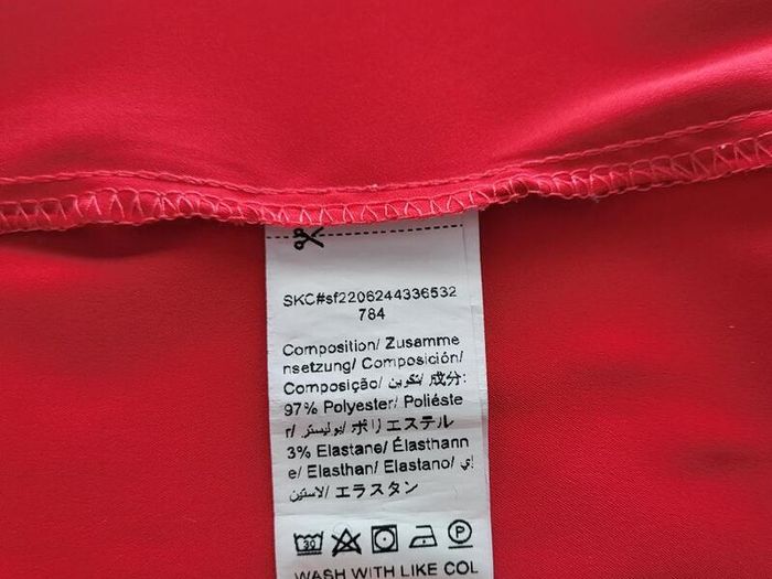 Shein red satin dress, Size 2XL / UK20