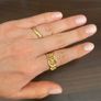 Ring chain silver 925 gold plated Image 2