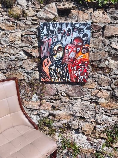 Original Acrylic Painting  Faces of War II