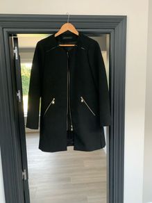 Zara Black /Gold zip Coat