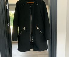 Zara Black /Gold zip Coat