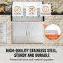 BBQ Access Door, 990x660 mm Double Outdoor Kitchen Door, Stainless Steel Flush Mount Door, Wall Vertical Door with Handles and Hooks Image 2