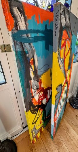Pair of large original paintings - Tobias Vette (Vetter)