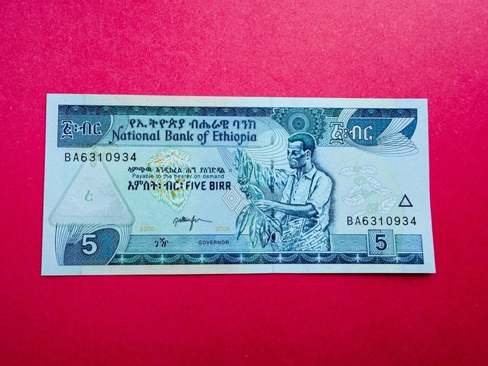 Ethiopia  5 Birr  2000 - 2008  Pick  47e ( Uncirculated )