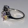 Vintage Sterling Silver Multi-Coloured Sapphire Cluster Image 2