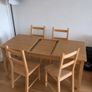 Wooden Extenable table with 4 chairs Image 5