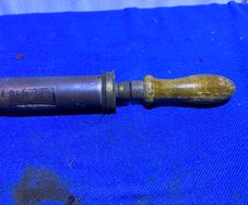 Vintage mid century Brass Garden Sprayer with Wooden Handle