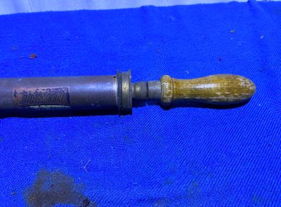 Vintage mid century Brass Garden Sprayer with Wooden Handle