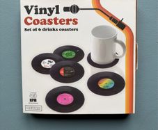Vinyl Record Coaster Set of 6 - Funny Novelty Gift Mug Cup New