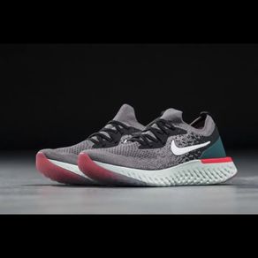 Nike Epic React Flyknit (GS) Gunsmoke/ White-Black - New