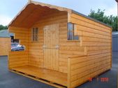 8ft x 16ft  Lodge Garden Shed