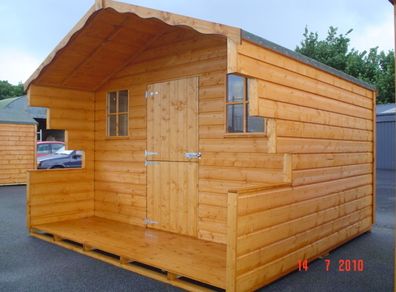 10ft x 10ft  Lodge Range Garden Shed