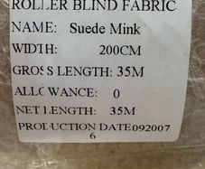 Commercial Roller Blind Fabric Rolls - Faux Suede & Blackout (90m+ Total)