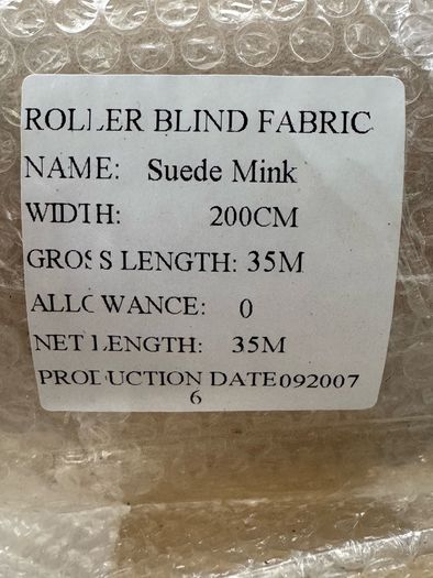 3 x Commercial Roller Blind Fabric Rolls - Faux Suede & Blackout (90m+ Total)