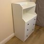ikea hauga white chest of 3 drawers with shelf Image 2