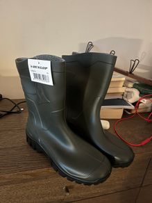 Mens wellies dark green