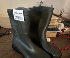 Mens wellies dark green