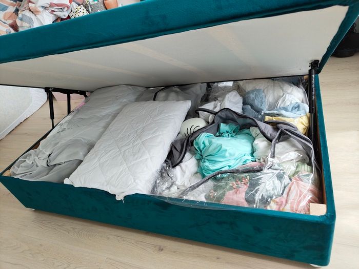 Respa King Size Half-Ottoman Storage Bed Base & Matching Headboar
