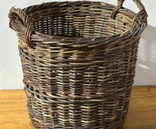 Wicker log basket