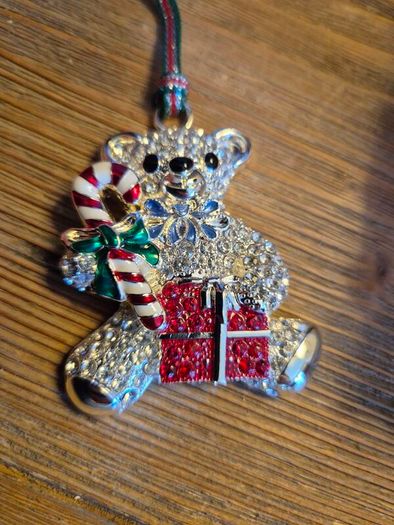 2019 Newbridge Silverware Christmas Bear Ornament, Silver Plated, Mint Condition, Original Packaging
