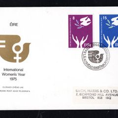 1975 Ireland International Women's Year Commemorative Stamps First Day Cover (FDC) with Baile Atha Cliath (Dublin) pictorial cancel