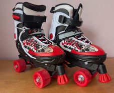 Smyth's Quad Roller Skates Bundle (Red & Pink Pairs - Size M / Approx UK 1-3)