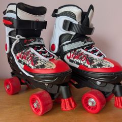Smyth's Quad Roller Skates Bundle (Red & Pink Pairs - Size M / Approx UK 1-3)