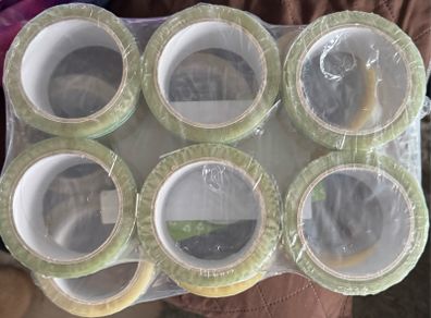 Brand New RECO Recycled Packaging Tape 6 Rolls x 75m - Transparent 50mm.