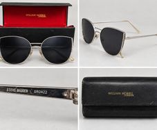 Steve Madden SR0422 Rhinestone Sunglasses + William Morris Case