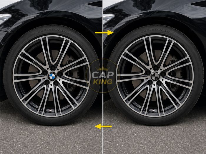 BMW Carbon Fibre Centre 56mm Caps (Black) Free Post