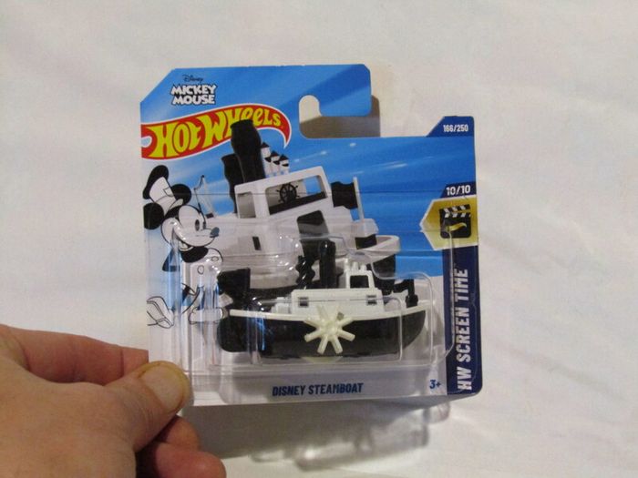 Hot Wheels Mickey Mouse Disney Steamboat Willie Black & White Diecast Car Brand New Sealed