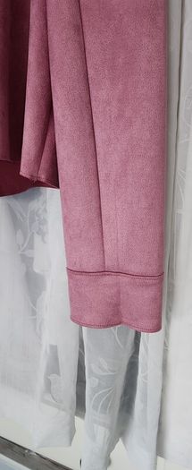 Lovely Faux Suede pink Jacket from Dunnes. Size Sml.