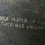 Vintage Silver Plated Gallery Tray: Sheffield Copper Serving Tray Image 9