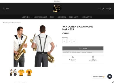Vandoren Saxophone Harness