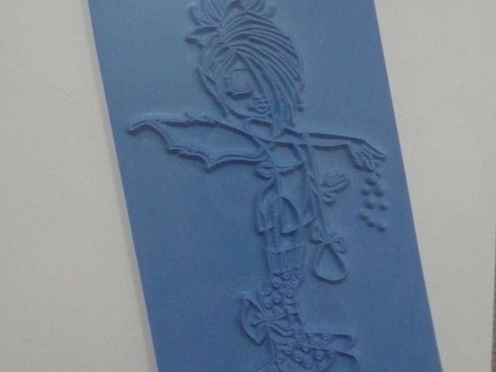 Saturated Canary "Tilly" rubber stamp, unmounted