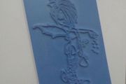 Saturated Canary "Tilly" rubber stamp, unmounted