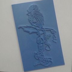 Saturated Canary "Tilly" rubber stamp, unmounted