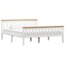 Bed Frame with 2 Drawers White Solid Pine Wood 160x200 cm Image 2