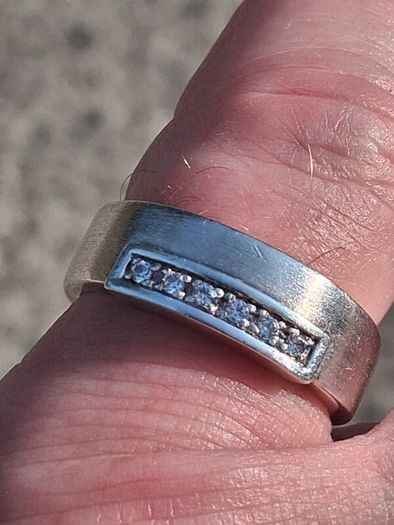 Channel Set Sterling Silver Ring
