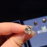 Swarovski Asymmetric Black and Clear Crystal earring Image 3