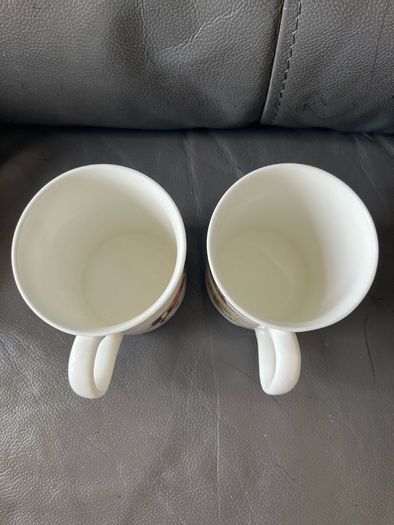 A Pair of Brand New Funny Bryn Parry China Mugs