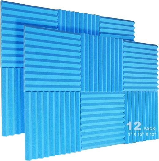 NEW SALE | RED 12 Pack Acoustic Foam Panels, 1" X 12" X 12" Studio Soundproof Wedge-Shaped