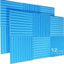 NEW SALE | RED 12 Pack Acoustic Foam Panels, 1" X 12" X 12" Studio Soundproof Wedge-Shaped Image 2
